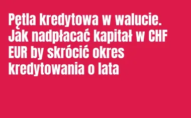 Obraz do artykułu: Pętla kredytowa w walucie Jak nadpłacać kapitał w CHF EUR by skrócić okres kredytowania o lata