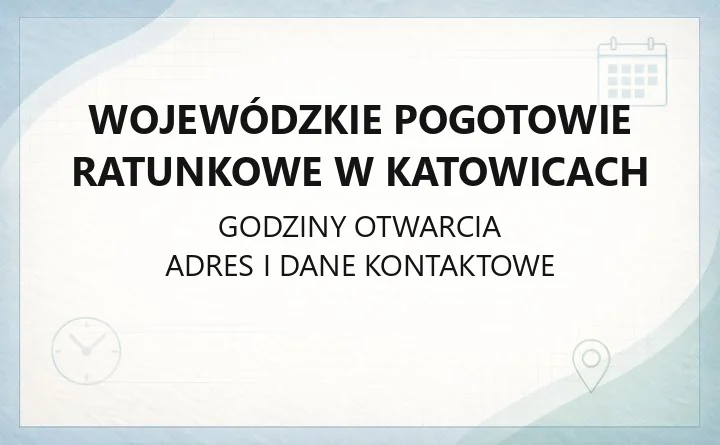 Wojewódzkie Pogotowie Ratunkowe w Katowicach - kontakt, transport sanitarny, zabezpieczenia medyczne