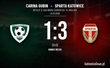 [PIŁKA NOŻNA] Carina Gubin – Sparta Katowice 1:3. Hat trick Wolsztyńskiego w Betclic 3. Liga Grupa 3 (Grupa III)