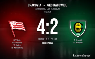 [HOKEJ] Tauron Hokej Liga – Cracovia – GKS Katowice 4:2, katowiczanie odrabiali straty