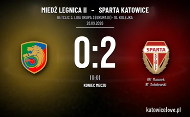 [PIŁKA NOŻNA] Miedź Legnica II – Sparta Katowice 0:2 w rozgrywkach Betclic 3. Liga Grupa 3 (Grupa III)