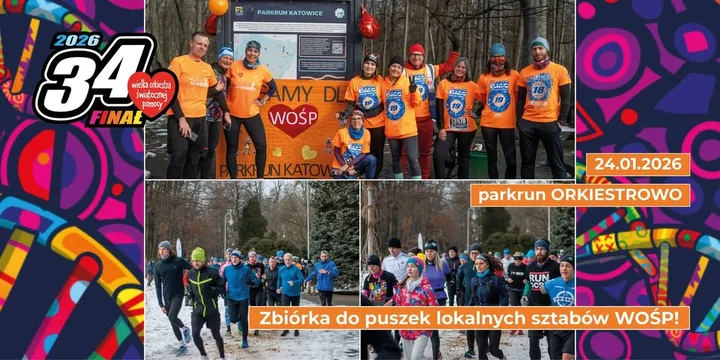 Obraz do artykułu: parkrun Katowice – bieg dla WOŚP w Parku Kościuszki
