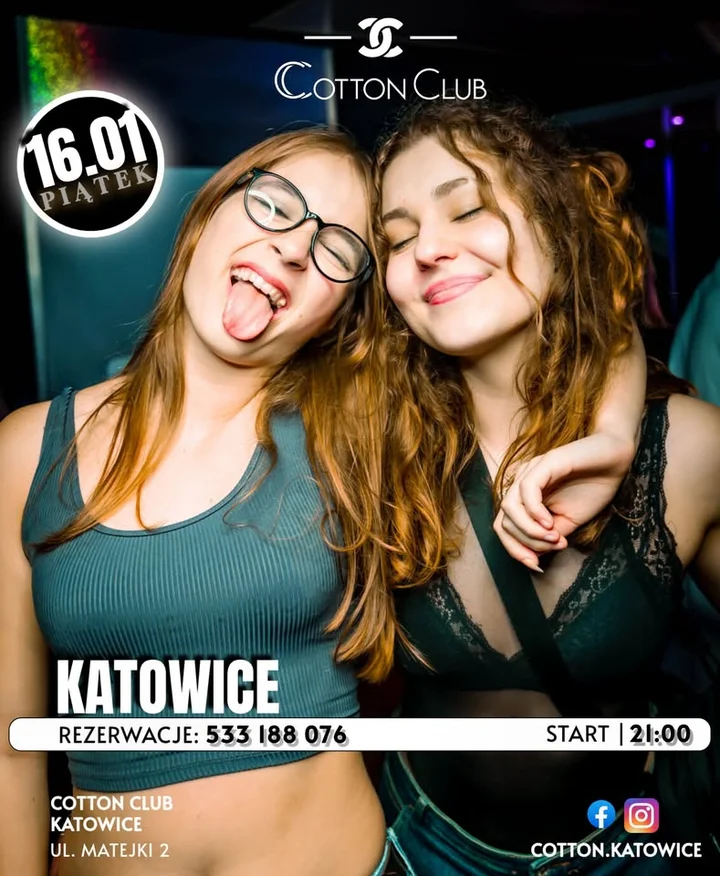 Grafika promocyjna wydarzenia Półmetek Katowice — półmetkowa impreza DJ (16 stycznia)