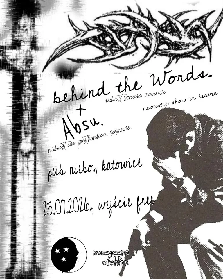 Grafika promocyjna wydarzenia acoustic show in heaven || behind the Words. + Absu. w Katowicach
