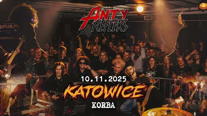 Obrazek przedstawia grafikę promocyjną wydarzenia Koncert rockowy AntyRefleks w Katowicach