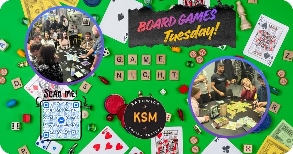 Grafika promocyjna wydarzenia Board Games Night by Katowice Social Meetups! w Katowicach