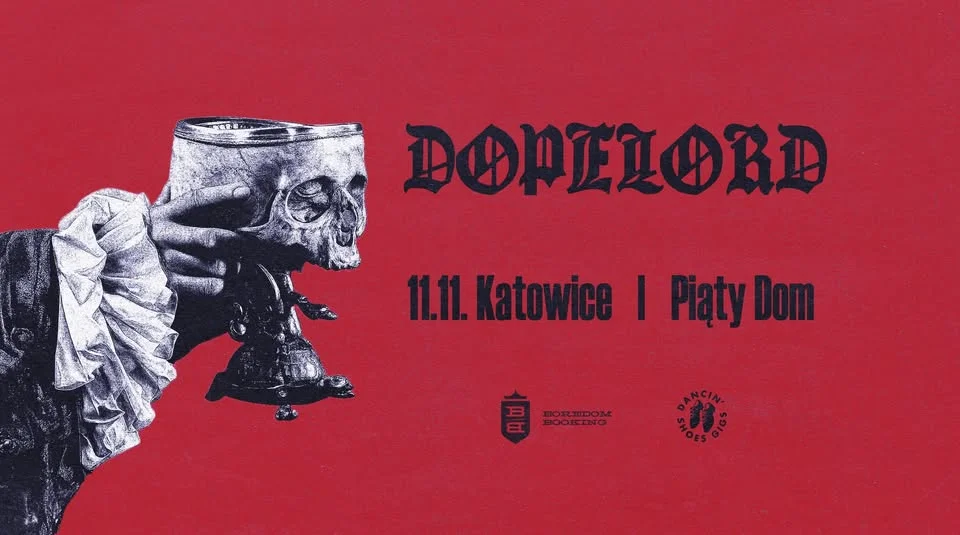 Grafika promocyjna wydarzenia Dopelord w Katowicach