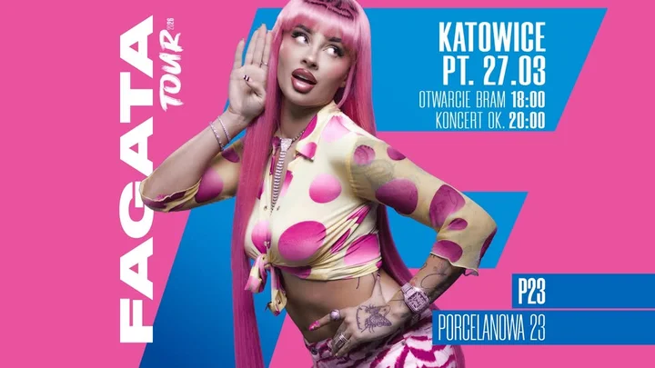 Grafika promocyjna wydarzenia Fagata — koncert w Katowicach (P23), 27 marca 2026