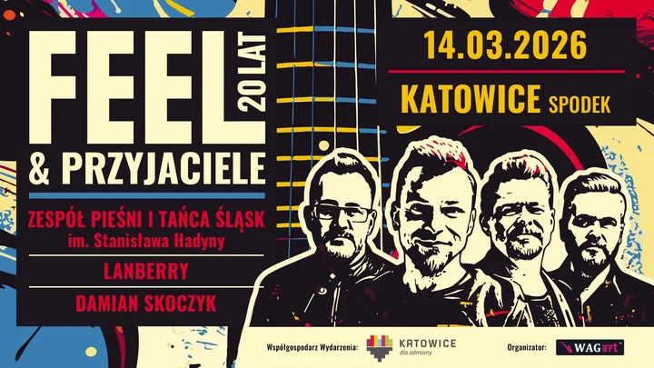 Grafika promocyjna wydarzenia FEEL trasa „20 lat Feel & Przyjaciele” — Spodek, Katowice