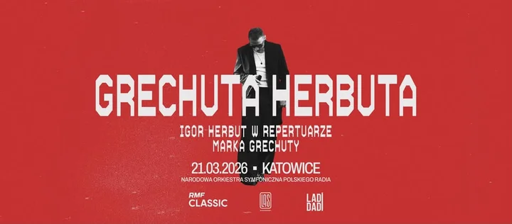 Grafika promocyjna wydarzenia GRECHUTA HERBUTA — Igor Herbut w NOSPR, Katowice (21 marca 2026)