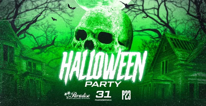 Grafika promocyjna wydarzenia Halloween w P23 Katowice — impreza w klimacie grozy (31 października 2025)