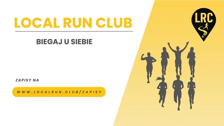 Grafika promocyjna wydarzenia Local Run Club Katowice — biegaj u siebie w Parku Kościuszki