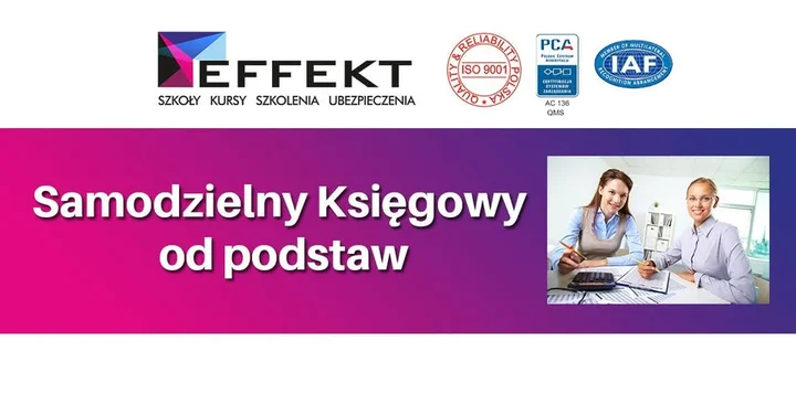 Obrazek przedstawia grafikę promocyjną wydarzenia Kurs samodzielnego księgowego w trybie wieczorowym w Katowicach