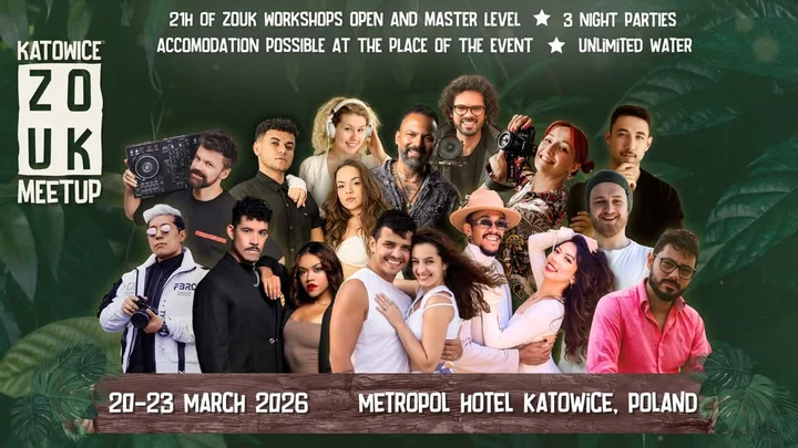Grafika promocyjna wydarzenia KZM 2026 — Katowice Zouk Meetup, 20–23 marca 2026