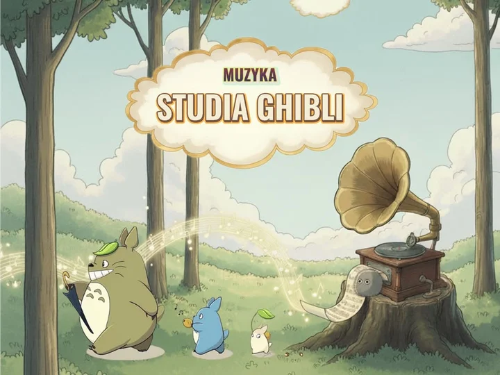 Grafika promocyjna wydarzenia Muzyka Studia Ghibli — koncert kwartetu smyczkowego w Katowicach
