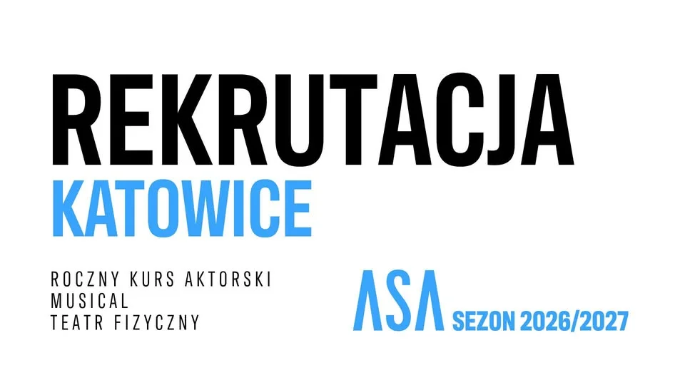 Grafika promocyjna wydarzenia ASA Katowice – rekrutacja 2026/2027