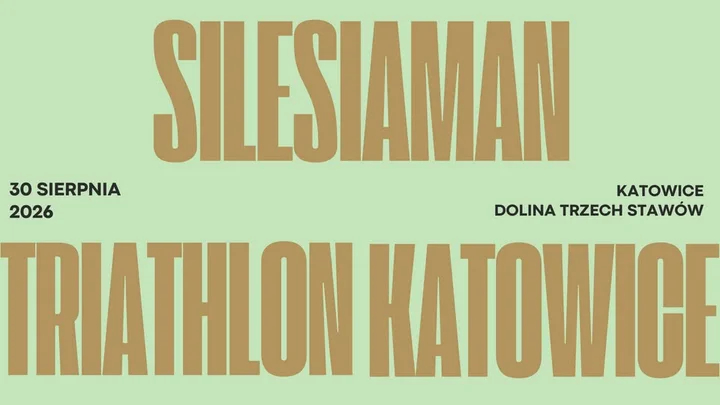 Grafika promocyjna wydarzenia Silesiaman Triathlon Katowice 2026 — zakończenie sezonu w Dolinie 3 Stawów