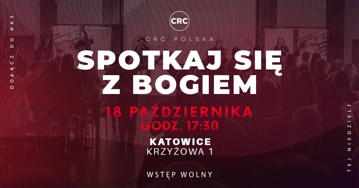 Grafika promocyjna wydarzenia Spotkaj się z Bogiem w Katowicach