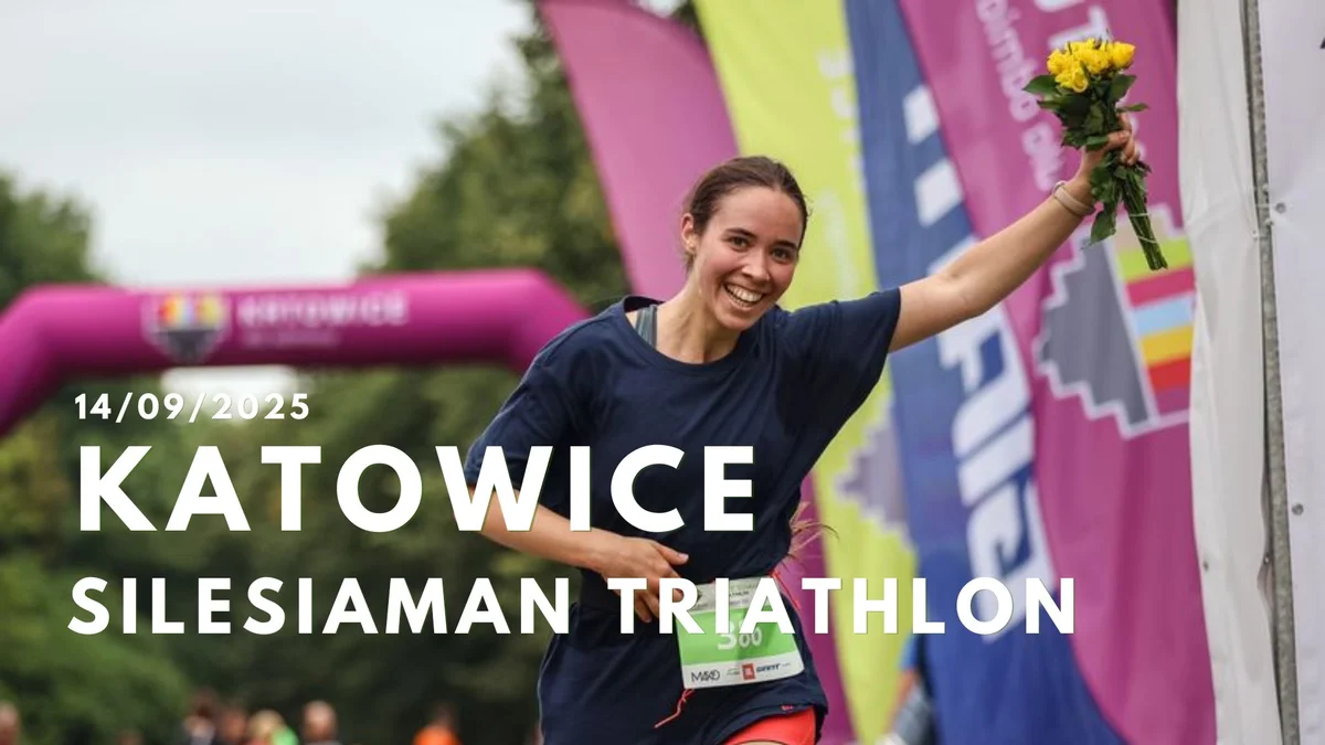 Grafika promocyjna wydarzenia Termin i trasy Silesiaman Triathlon Katowice 2025