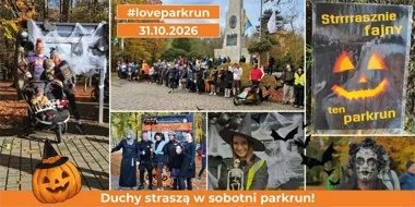 Grafika promocyjna wydarzenia 485. parkrun Katowice – Halloween na trasie