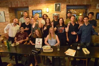 Grafika promocyjna wydarzenia Katowice BlaBla Language Exchange — spotkania językowe co druga środa