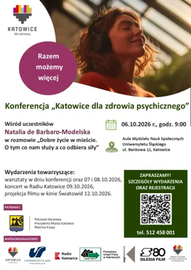 Grafika promocyjna wydarzenia Katowice dla zdrowia psychicznego