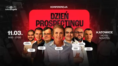 Grafika promocyjna wydarzenia Dzień Prospectingu — Katowice (konferencja dla zespołów sprzedaży)