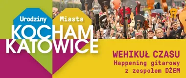 Grafika promocyjna wydarzenia Wehikuł Czasu – happening gitarowy z zespołem Dżem