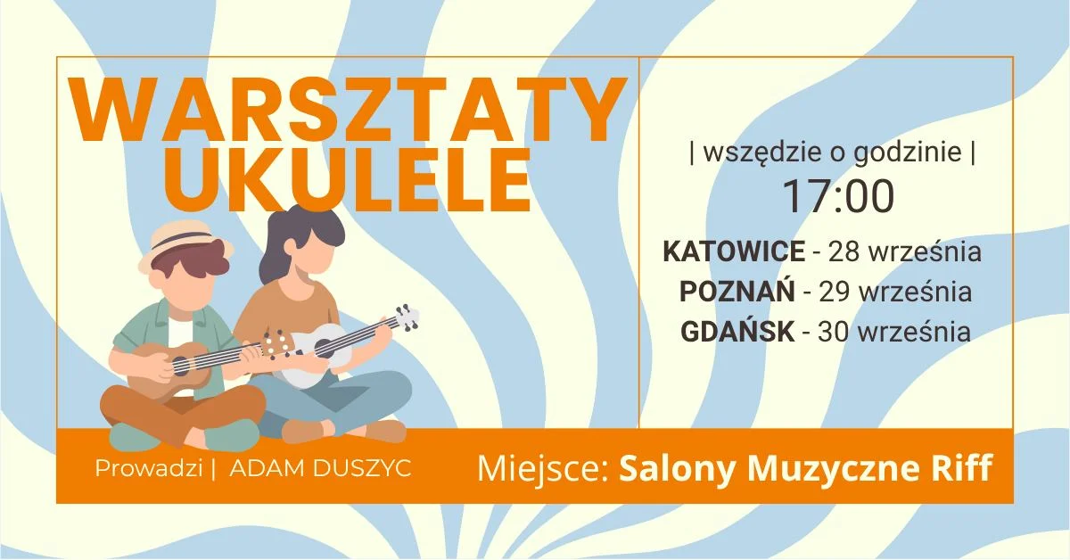 Grafika promocyjna wydarzenia Warsztaty Ukulele Katowice 2026