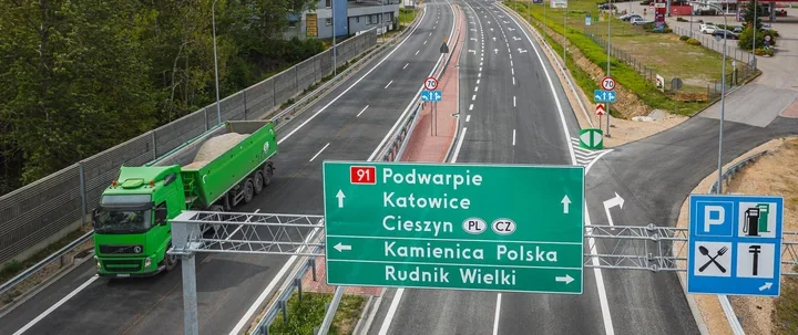 Kolejny fragment DK91 po przebudowie. Trasa zyskała nowy standard