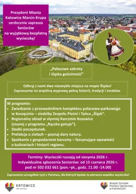 Seniorzy z Katowic ruszą do Koszęcina. W planie pałac i śląski obiad