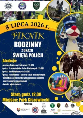 Sznupek, psy i konie - Giszowiec szykuje policyjny piknik z pokazami