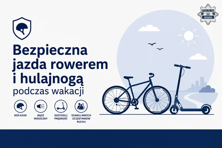 Rowerem i hulajnogą po Katowicach - jeden błąd może skończyć się źle
